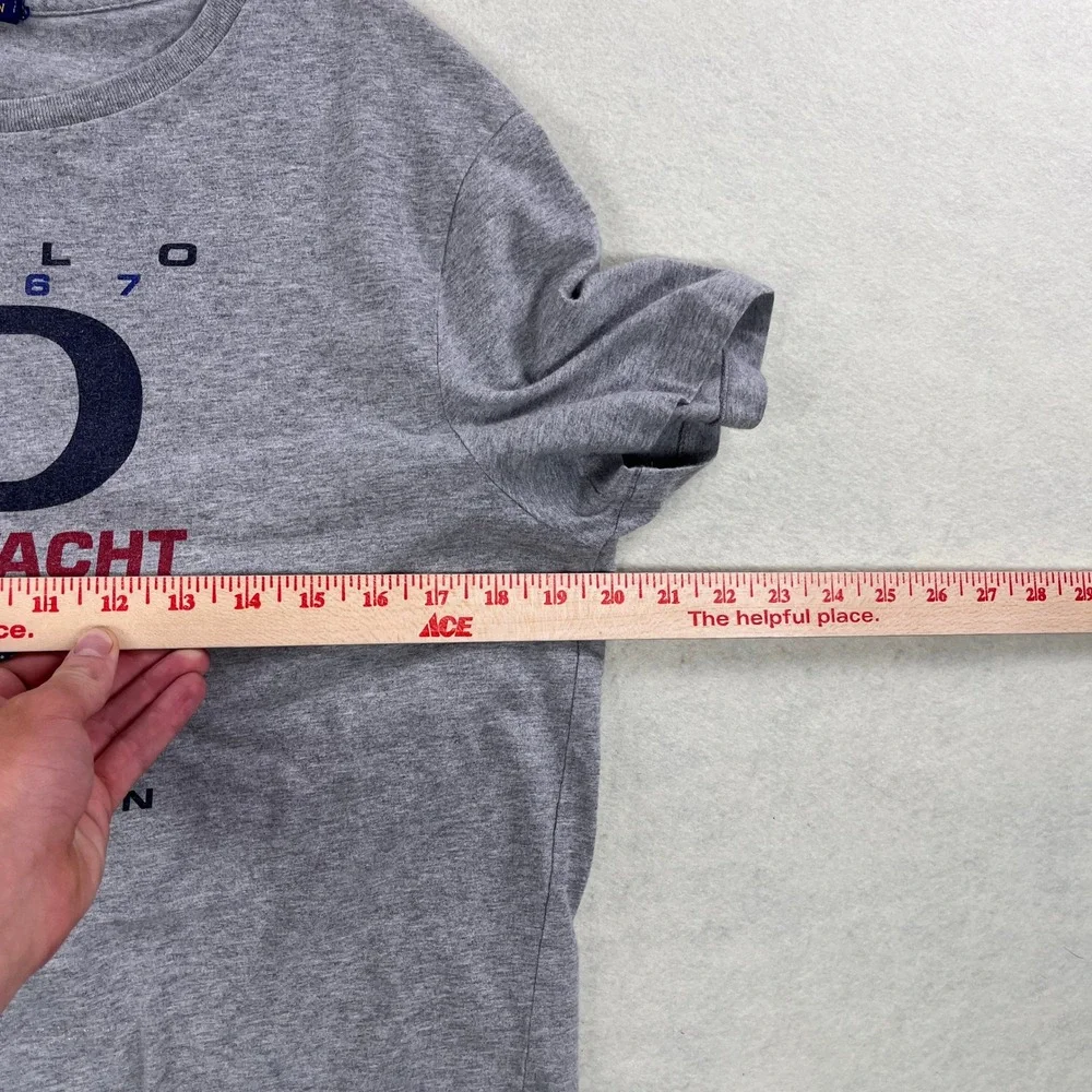 Polo Ralph Lauren Mens Grey 12 M. Yacht Challenge 1967 Graphic T-Shirt M
